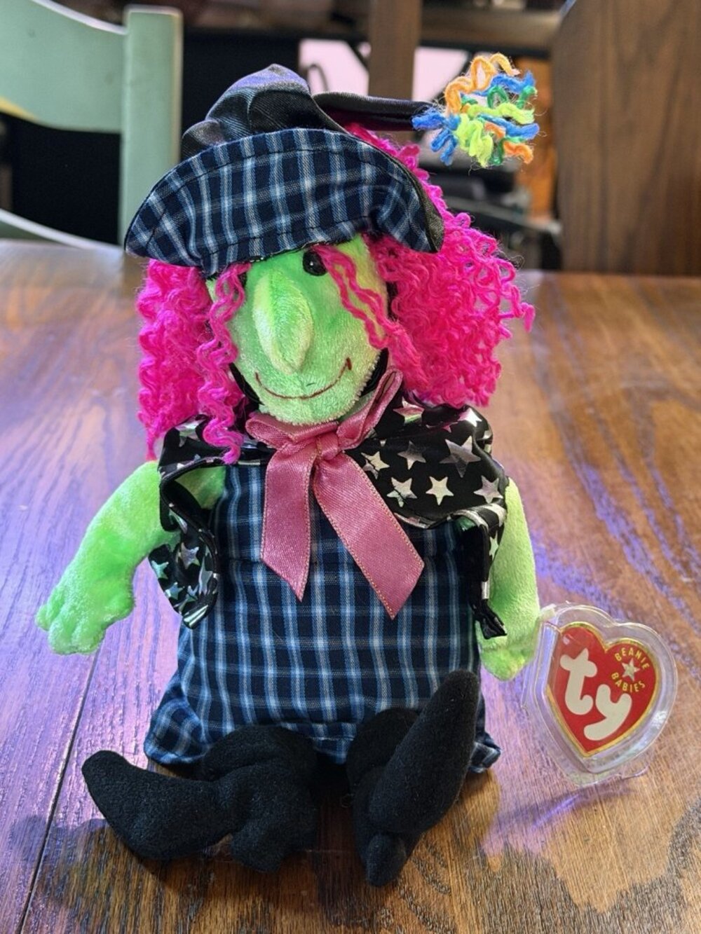TY Beanie Baby Scary Witch 2001 Halloween Plush Vintage Collectible With Tags